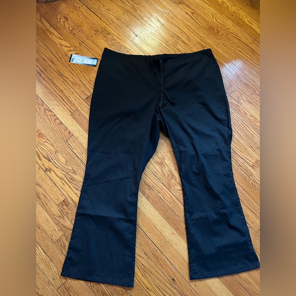 life Uniform Scrub bottoms draw string black size XXXL